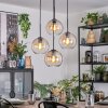 Koyoto Lampadario a sospensione, Lampada a sfera, Lampada a sospensione a cluster Ambrato, Chiaro, 4-Luci