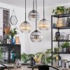 Koyoto Lampadario a sospensione, Lampada a sfera, Lampada a sospensione a cluster Ambrato, Chiaro, Grigio fumo, 4-Luci
