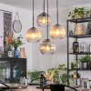 Koyoto Lampadario a sospensione, Lampada a sfera, Lampada a sospensione a cluster Ambrato, Chiaro, Grigio fumo, 4-Luci