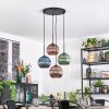 Koyoto Lampadario a sospensione, Lampada a sfera, Lampada a sospensione a cluster Blu, Verde, Ramato, 4-Luci