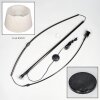 Bassagoda Lampada da terra, Lampade ad arco Cromo, Nero, 1-Luce, Paralume in tessuto