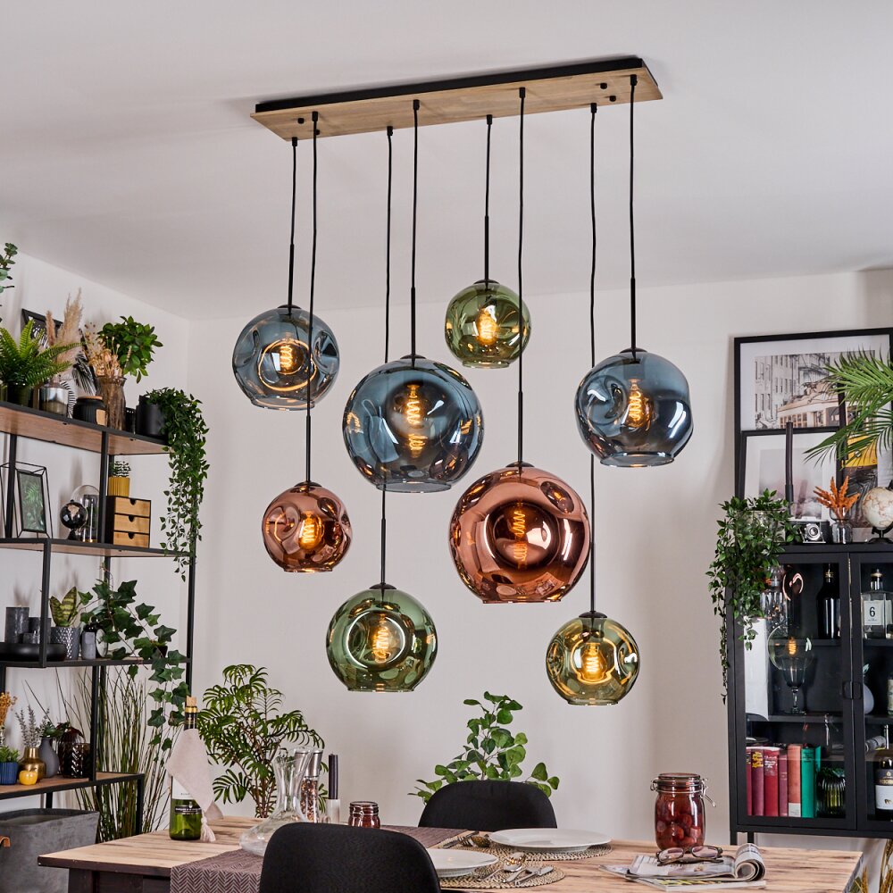 Ripoll Lampadario a sospensione, Lampada a sfera, Lampada a sospensione Écru, Nero, 8-Luci main product photo