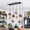 Gastor Lampadario a sospensione, Lampada a sfera, Lampada a sospensione Ambrato, Cromo, Chiaro, Ramato, Grigio fumo, 8-Luci