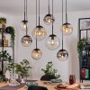 Gastor Lampadario a sospensione, Lampada a sfera, Lampada a sospensione Ambrato, Chiaro, Grigio fumo, 8-Luci
