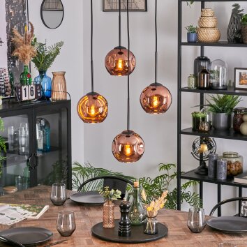 Ripoll Lampadario a sospensione, Lampada a sfera, Lampada a sospensione a cluster Ramato, 4-Luci Ripoll Lampadario a sospensione, Lampada a sfera, Lampada a sospensione a cluster Ramato, 4-Luci