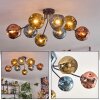 Ripoll Plafoniera, Lampada a sfera Blu, Oro, Ramato, 8-Luci