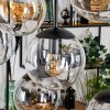 Gastor Lampadario a sospensione, Lampada a sfera, Lampada a sospensione Ambrato, Cromo, Chiaro, Grigio fumo, 8-Luci