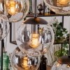 Gastor Lampadario a sospensione, Lampada a sfera, Lampada a sospensione Ambrato, Cromo, Chiaro, Grigio fumo, 8-Luci