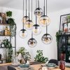 Gastor Lampadario a sospensione, Lampada a sfera, Lampada a sospensione Ambrato, Chiaro, Grigio fumo, 8-Luci