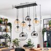 Gastor Lampadario a sospensione, Lampada a sfera, Lampada a sospensione Ambrato, Cromo, Chiaro, Grigio fumo, 8-Luci