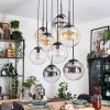 Gastor Lampadario a sospensione, Lampada a sfera, Lampada a sospensione Ambrato, Chiaro, Grigio fumo, 8-Luci