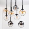 Gastor Lampadario a sospensione, Lampada a sfera, Lampada a sospensione Ambrato, Chiaro, Grigio fumo, 8-Luci