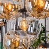 Gastor Lampadario a sospensione, Lampada a sfera, Lampada a sospensione Ambrato, Cromo, Chiaro, Grigio fumo, 8-Luci
