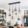 Gastor Lampadario a sospensione, Lampada a sfera, Lampada a sospensione Ambrato, Cromo, Chiaro, Grigio fumo, 8-Luci