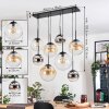 Gastor Lampadario a sospensione, Lampada a sfera, Lampada a sospensione Ambrato, Cromo, Chiaro, Grigio fumo, 8-Luci
