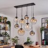 Gastor Lampadario a sospensione, Lampada a sfera, Lampada a sospensione Ambrato, Cromo, Chiaro, Grigio fumo, 8-Luci