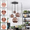 Koyoto Lampadario a sospensione, Lampada a sfera, Lampada a sospensione a cluster Ramato, 4-Luci