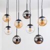 Gastor Lampadario a sospensione, Lampada a sfera, Lampada a sospensione Ambrato, Cromo, Chiaro, Grigio fumo, 8-Luci