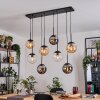 Gastor Lampadario a sospensione, Lampada a sfera, Lampada a sospensione Ambrato, Cromo, Chiaro, Grigio fumo, 8-Luci