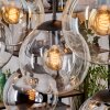 Gastor Lampadario a sospensione, Lampada a sfera, Lampada a sospensione Ambrato, Cromo, Chiaro, Grigio fumo, 8-Luci