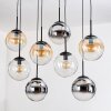 Gastor Lampadario a sospensione, Lampada a sfera, Lampada a sospensione Ambrato, Cromo, Chiaro, Grigio fumo, 8-Luci