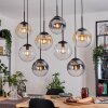 Gastor Lampadario a sospensione, Lampada a sfera, Lampada a sospensione Ambrato, Chiaro, Grigio fumo, 8-Luci