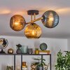 Koyoto Plafoniera, Lampada a sfera Oro, Nero, 3-Luci
