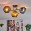 Koyoto Plafoniera, Lampada a sfera Oro, Nero, 3-Luci