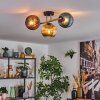 Koyoto Plafoniera, Lampada a sfera Oro, Nero, 3-Luci