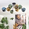 Ripoll Plafoniera, Lampada a sfera Blu, Oro, Verde, 8-Luci