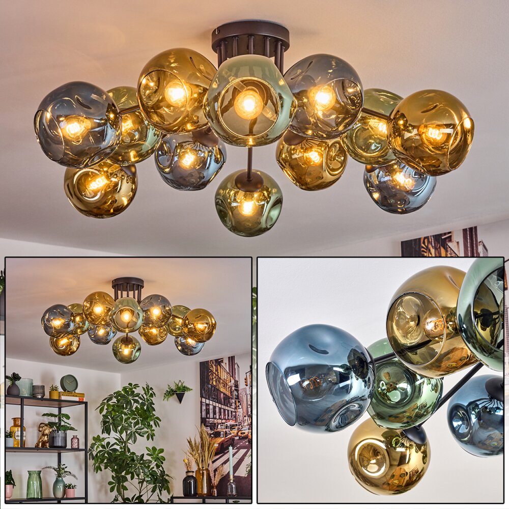Ripoll Plafoniera, Lampada a sfera Blu, Oro, Verde, 12-Luci main product photo
