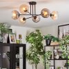 Koyoto Plafoniera, Lampada a sfera 80 cm Ambrato, Chiaro, Grigio fumo, 6-Luci