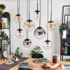 Gastor Lampadario a sospensione, Lampada a sfera, Lampada a sospensione Ambrato, Chiaro, Grigio fumo, 8-Luci