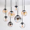 Gastor Lampadario a sospensione, Lampada a sfera, Lampada a sospensione Ambrato, Chiaro, Grigio fumo, 8-Luci