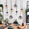 Gastor Lampadario a sospensione, Lampada a sfera, Lampada a sospensione Ambrato, Chiaro, Grigio fumo, 8-Luci