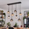 Gastor Lampadario a sospensione, Lampada a sfera, Lampada a sospensione Ambrato, Chiaro, Grigio fumo, 8-Luci