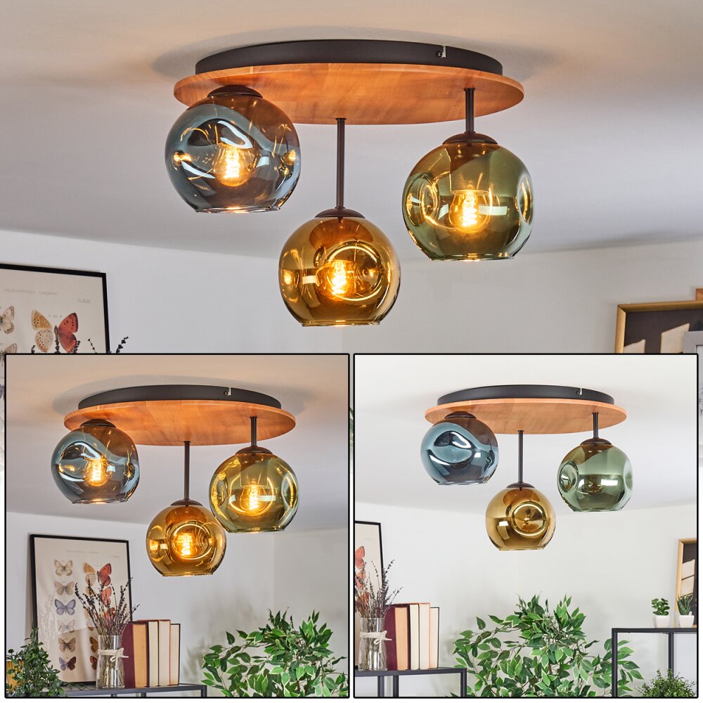 Ripoll Plafoniera, Lampada a sfera Écru, Nero, 3-Luci main product photo