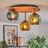 Ripoll Plafoniera, Lampada a sfera Écru, Nero, 3-Luci