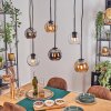 Koyoto Lampadario a sospensione, Lampada a sfera, Lampada a sospensione Ambrato, Cromo, Chiaro, Grigio fumo, 6-Luci