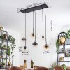 Koyoto Lampadario a sospensione, Lampada a sfera, Lampada a sospensione Ambrato, Chiaro, Grigio fumo, 6-Luci