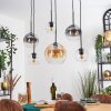 Koyoto Lampadario a sospensione, Lampada a sfera, Lampada a sospensione Ambrato, Chiaro, Grigio fumo, 6-Luci