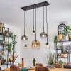 Koyoto Lampadario a sospensione, Lampada a sfera, Lampada a sospensione Ambrato, Chiaro, Grigio fumo, 6-Luci