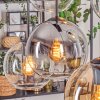 Koyoto Lampadario a sospensione, Lampada a sfera, Lampada a sospensione Ambrato, Chiaro, Grigio fumo, 6-Luci