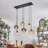 Koyoto Lampadario a sospensione, Lampada a sfera, Lampada a sospensione Ambrato, Chiaro, Grigio fumo, 6-Luci
