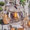 Koyoto Lampadario a sospensione, Lampada a sfera, Lampada a sospensione Ambrato, Chiaro, Grigio fumo, 6-Luci