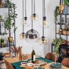 Koyoto Lampadario a sospensione, Lampada a sfera, Lampada a sospensione Ambrato, Chiaro, Grigio fumo, 6-Luci