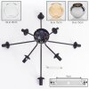 Koyoto Plafoniera, Lampada a sfera 85 cm Ambrato, Cromo, Chiaro, Grigio fumo, 8-Luci