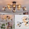 Koyoto Plafoniera, Lampada a sfera 85 cm Ambrato, Chiaro, Grigio fumo, 8-Luci