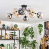 Koyoto Plafoniera, Lampada a sfera 85 cm Ambrato, Chiaro, Grigio fumo, 8-Luci