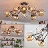 Koyoto Plafoniera, Lampada a sfera 81 cm Ambrato, Cromo, Chiaro, Grigio fumo, 10-Luci
